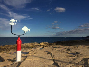 Saddled Seabream Weather-vane in Exiles area Sliema, Malta