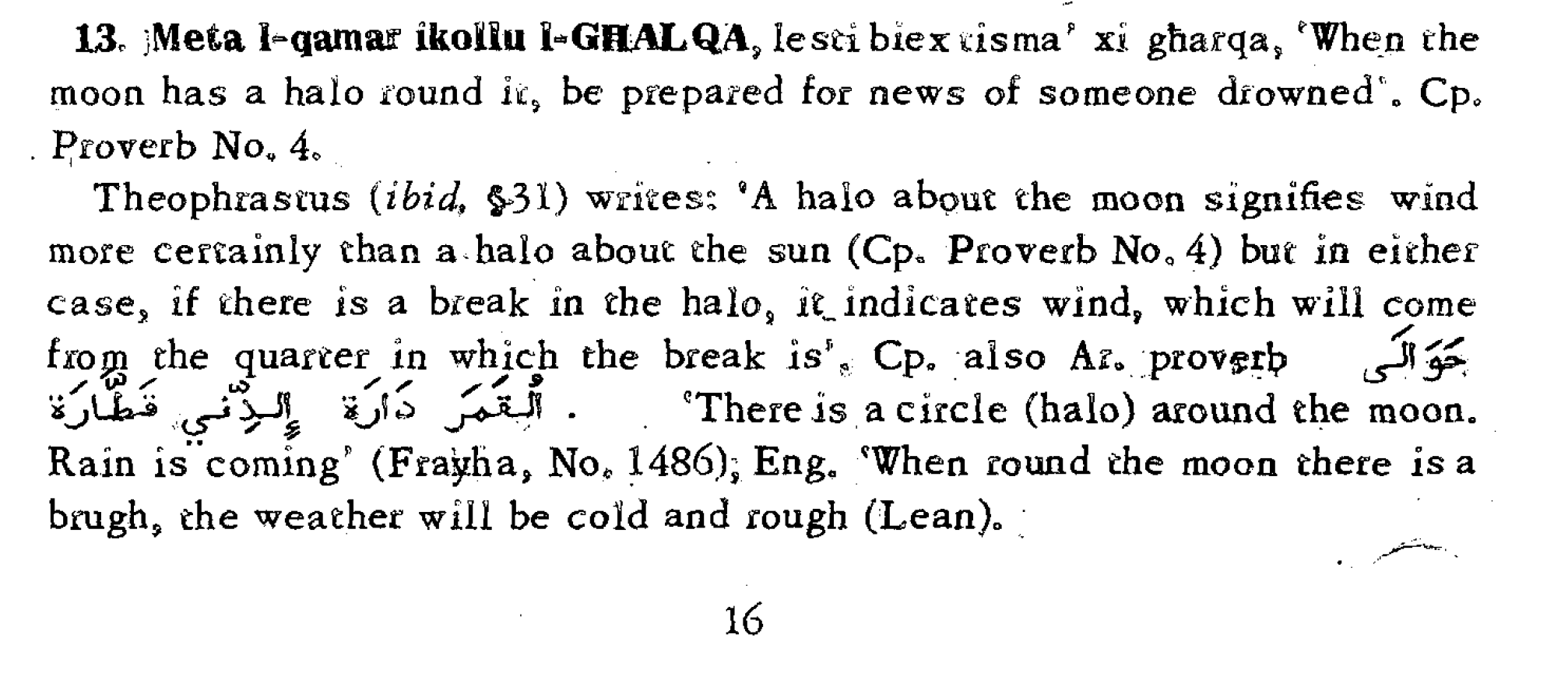 MALTESE METEOROLOGICAL AND AGRICULTUR~L PROVERBS By .J. AQUILINA